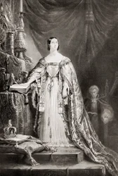 Queen Victoria (1819-1901) taking the coronation oath